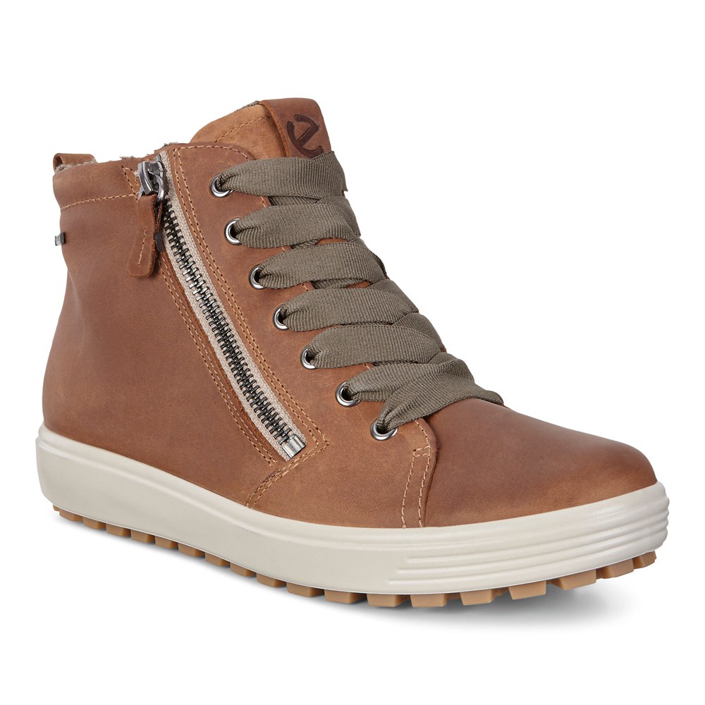 Tenis Mujer - ECCO Soft 7 Tred Gtx Hi - Marrom - EKA168907